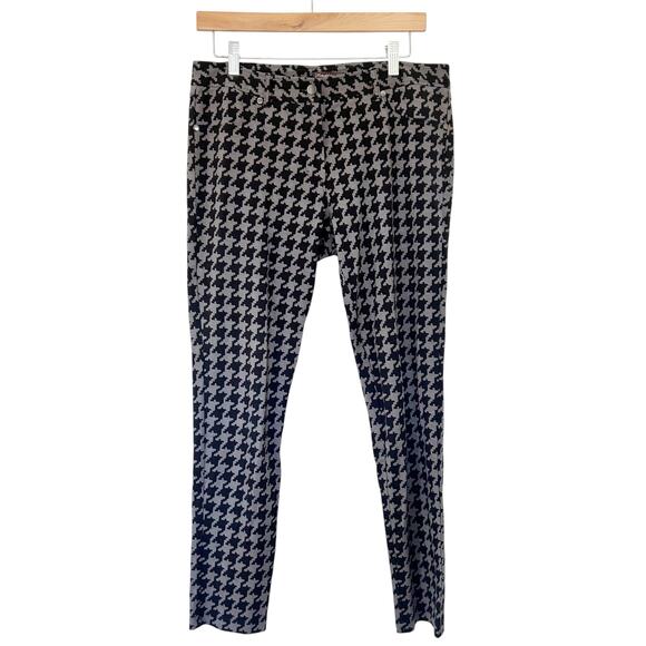 J. McLaughlin Black Gray Houndstooth Pants Sz 8 - Picture 1 of 5